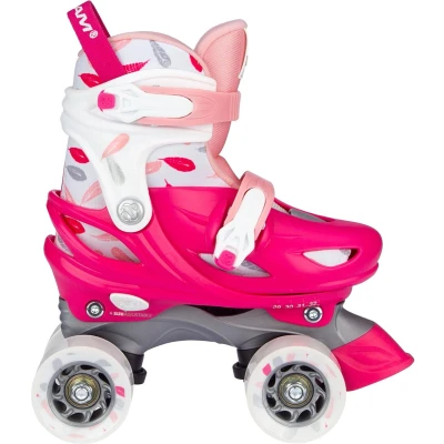 Afbeelding van Nijdam rolschaatsen Feather Drops polyester roze/wit mt 25 28