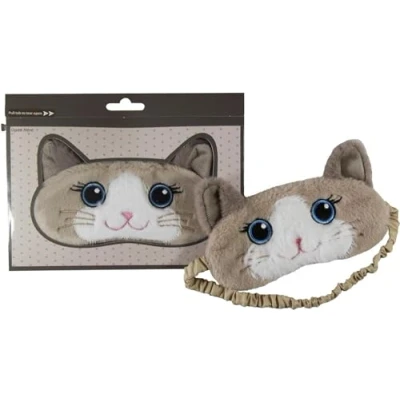 Afbeelding van Ragdoll Cat Plush Comfortable Sleep Eye Mask (Brown/Beige)