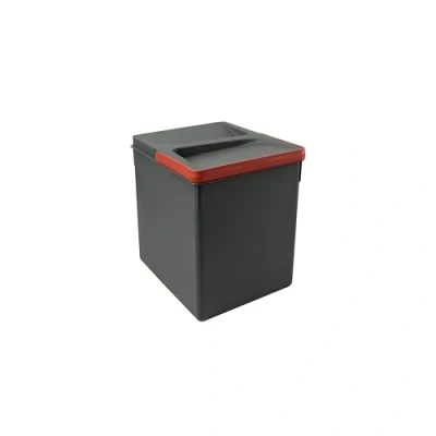 Afbeelding van Emuca Recyclingcontainer voor keukenlade Recycle met geurdicht dekse, H 266 mm (1 x 15 L), Plastic Antracietgrijs