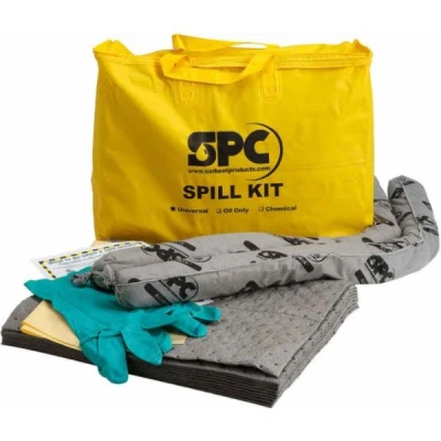 Afbeelding van SPC SKA PP Economy Spill Kit draagbare interventiekit voor absorptie vloeistoffen in gele PVC tas met handvatten (voor 16 liter)