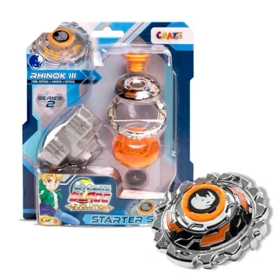 Afbeelding van CRAZE Blade Starter Set Series 2 Rhinok gevechtstol met launcher voor kinderen, meerkleurig