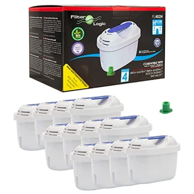 Afbeelding van FilterLogic FL402H Filterpatronen voor tafelwaterfilter compatibel met Brita Maxtra waterfilter verpakking van 12
