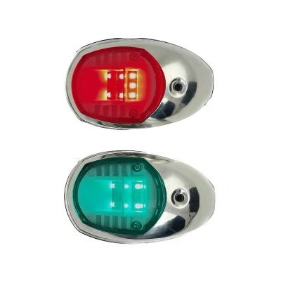 Afbeelding van Bakboord en Stuurboord LED Navigatieverlichting set, RVS