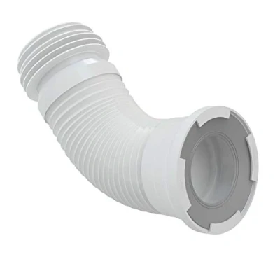 Afbeelding van wc aansluiting afvoer wit lengte van 280 tot 550 mm flexibel aansluitdiameter 80/110x100/120