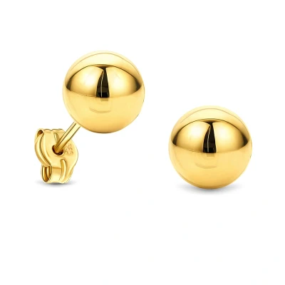 Afbeelding van Gouden Oorbellen Knopjes Dames 14 Karaat Goud hypoallergenic Miore