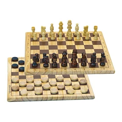 Afbeelding van Jeujura Dames et d&#039;Echecs: omkeerbare lade van hout, speelboom, bordspel, minimumleeftijd: 3 jaar, 66430