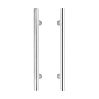 Afbeelding van Deurgrepen set T vorm 700x80x30 geborsteld RVS