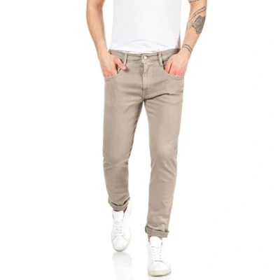 Afbeelding van Replay Anbass Slim Fit Hyperflex Colour X Lite Herenjeans met stretch, zand 020 1, 32W / 34L
