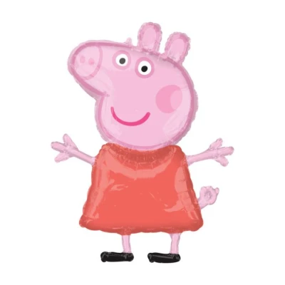 Afbeelding van Amscan Peppa Pig Folie ballon Helium Super Shape 63 X 81 Cm Leeg 1 Stuks