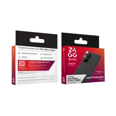 Afbeelding van ZAGG InvisibleShield Glass Elite Camera Protector Lens Geschikt voor Apple iPhone 16 / Plus