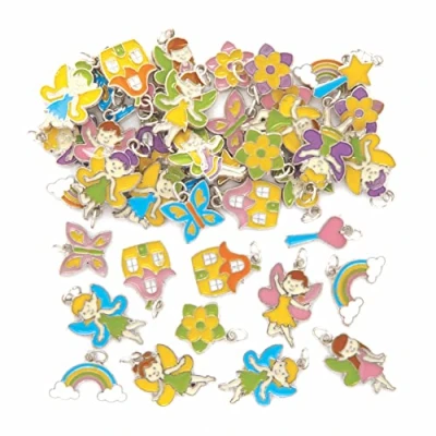 Afbeelding van Baker Ross AX909 Feeën Bedeltjes Set Van 30, Perfect Voor Kinderen Om Dit Voorjaar Sieraden En Broches Te Maken