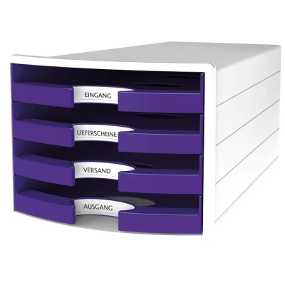 Afbeelding van Han Ha 1013 57 Ladenkast Impuls Met 4 Open Laden Paars