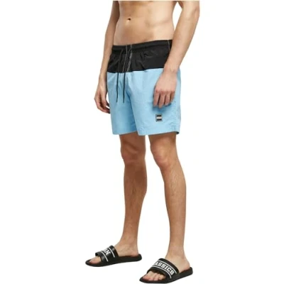 Afbeelding van Urban Classics Block Zwemshorts, Heren, Maat: Small, Balticblue black