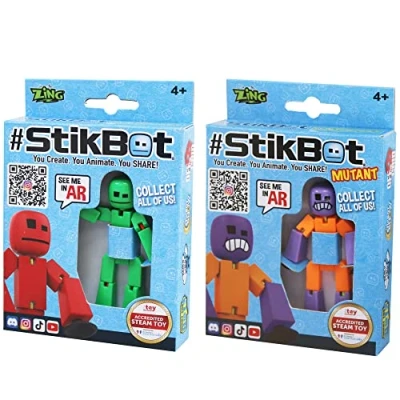 Afbeelding van Toy Shed StikBot figuur, meerkleurig, 2 stuks