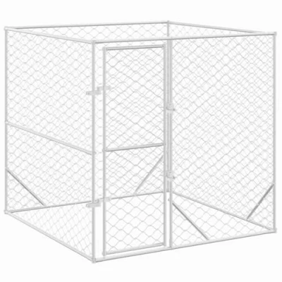 Afbeelding van vidaXL Hondenkennel voor buiten 2x2x2 m gegalvaniseerd staal zilver