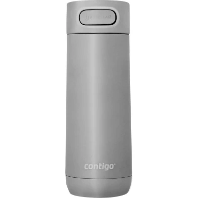 Afbeelding van Contigo Luxe Autoseal thermosbeker, roestvrijstalen beker to go, isoleerfles, lekvrije beker, vaatwasserbestendig, koffiebeker met Easy Clean deksel, BPA vrij, 470 ml Stainless Steel