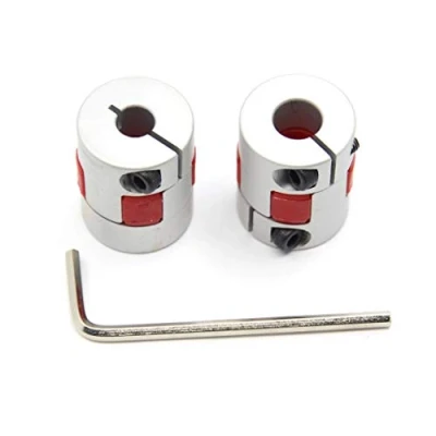 Afbeelding van Befenybay 2 STKS 6.35mm tot 8mm Aluminium Plum Flexibele As Koppeling D20 L25 6.35X8mm Connector voor 3D Printer CNC Machine en Servo Gestapte Motor