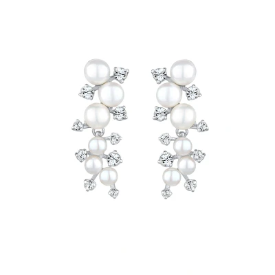 Afbeelding van Elli Elegant Glamour Oorbellen, Dames, Maat: One Size, Weiß