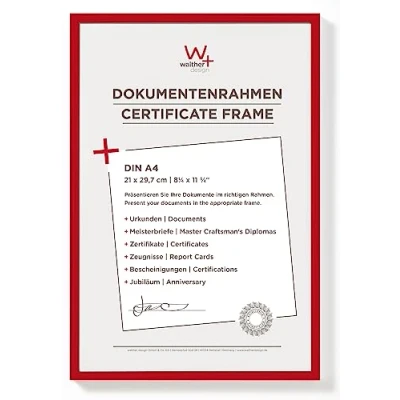 Afbeelding van Walther Design New Lifestyle Kunststof Fotolijst 21x29,7cm A4 Rood