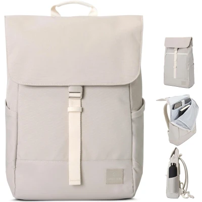 Afbeelding van rugzak voor dames en heren Mika moderne laptop dagrugzak school, universiteit, fiets 14L stijlvolle waterafstotend, zand, One size