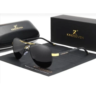 Afbeelding van Kingseven Zwart Gepolariseerd Zonnebril Heren Sunglasses Zomertrend