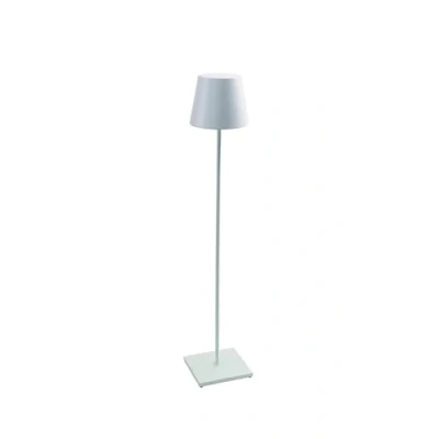 Afbeelding van Zafferano Poldina Pro XXL Vloerlamp Oplaadbare Buitenlamp Wit IP54 Spatwaterdicht Staande Lamp Verstelbaar 69 tot 150 cm Snoerloos Dimbare LED Tuinlamp Ø 28