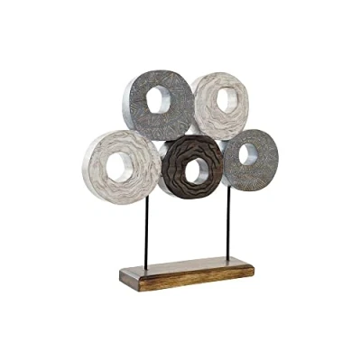 Afbeelding van Decoratieve figuren DKD Home Decor Multicolour Ijzer Cirkels (49 x 10 47 cm)