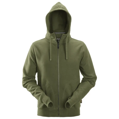 Afbeelding van Snickers 2890 AllroundWork, Hoodie Volledige Rits Khaki Groen