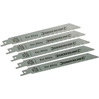 Afbeelding van Silverline Reciprozaagbladen voor Hout HCS 18 TPI 150 mm 5 delig