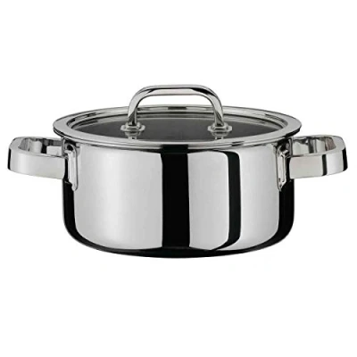 Afbeelding van Spring Finesse 0615500620 braadpan met deksel, roestvrij staal, zilver, 12,5 x 28 30,5 cm