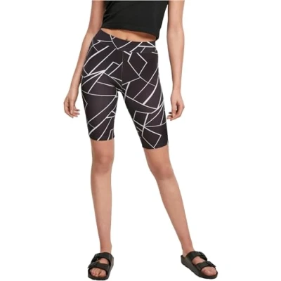 Afbeelding van Urban Classics AOP Cycle Shorts, Dames, Maat: Medium, Geometric black