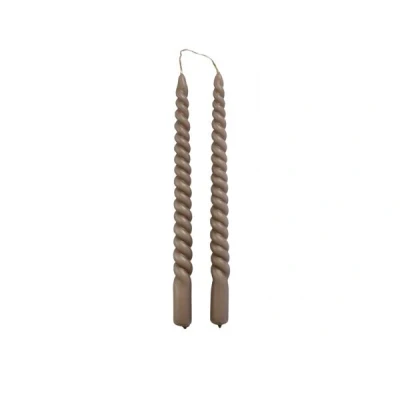 Afbeelding van Rustik Lys Dinerkaars duo Swirl 2,1 x 29 cm Smokey Grey