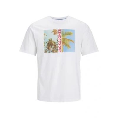 Afbeelding van Jack &amp; Jones Jjnavin TEE CREW NECK Tshirt print, Heren, Maat: Small, White