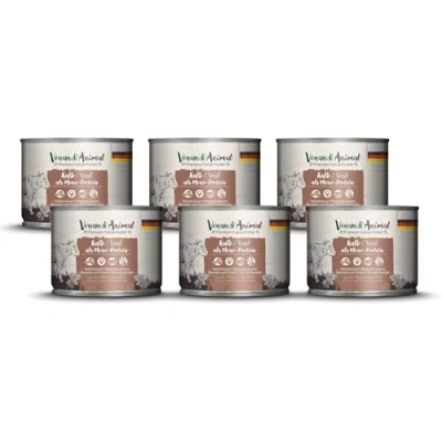 Afbeelding van Venandi Animal Premium kattenvoer, kalf als mono proteïne, zonder granen, 6 stuks (6 x 200 g)