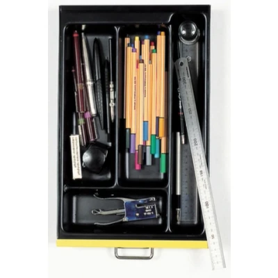 Afbeelding van Inzetbak voor bureau accessoires 4vakken v. front H 51mm BxD 232x365mm