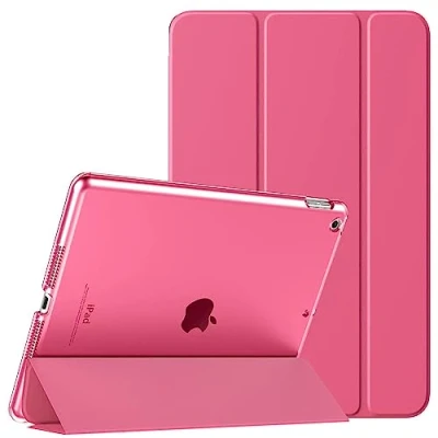 Afbeelding van Smart Magnetische Case Fit iPad 9.7 Inch (6e Generatie 2018) (5e 2017) A1893/A1954 A1822/A1823 Slanke Lichtgewicht Shell Stand Cover Auto Wake/Sleep (Roze)