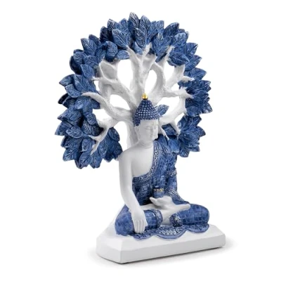 Afbeelding van Wit &amp; Blauw Thaise Boeddha Tree of Life