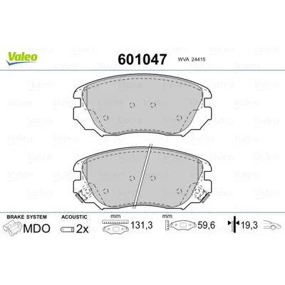 Afbeelding van Valeo Remblokset 601047