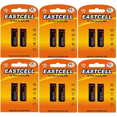 Afbeelding van EASTCELL 12 x LR1 / N/Lady 1,5V (6 blisters van 2 batterijen) kwikvrije alkalinebatterijen 4001, 4901, MX9100, 910A Wegwerp merkproduct