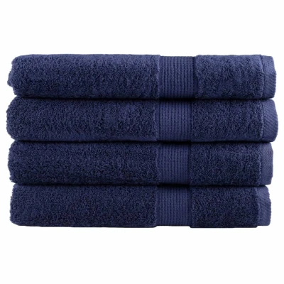 Afbeelding van Handdoeken 4 st 600 g/m 100x200 cm 100% katoen marineblauw