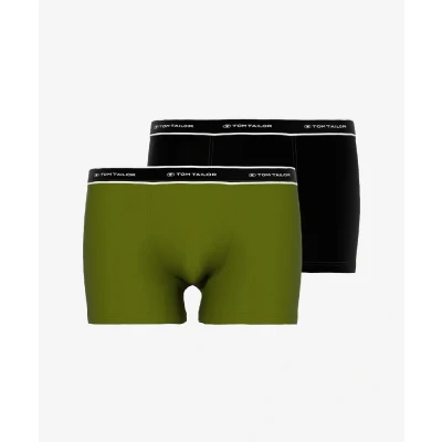 Afbeelding van TOM TAILOR heren boxer kort (2 pack) donkergroen Maat: M