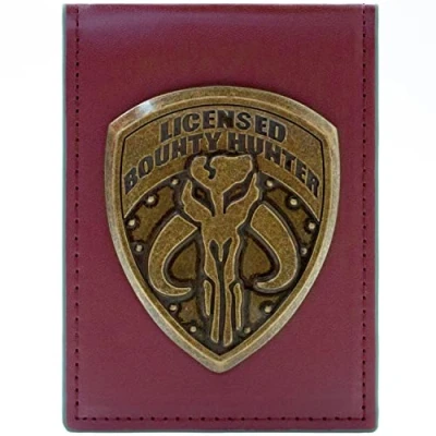 Afbeelding van Star Wars Mandalorian Boba Fett Premiejager Embleem Portemonnee/Beurs Kaarthouder, Rood