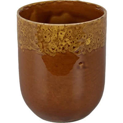 Afbeelding van Clayre &amp; Eef Mok 150 ml Bruin Geel Keramiek Theemok