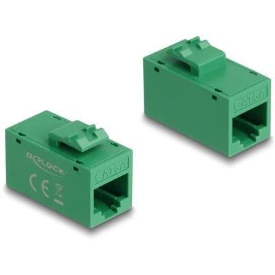 Afbeelding van Delock Keystone Modul RJ45 Buchse zu Cat.6A UTP grün HQ