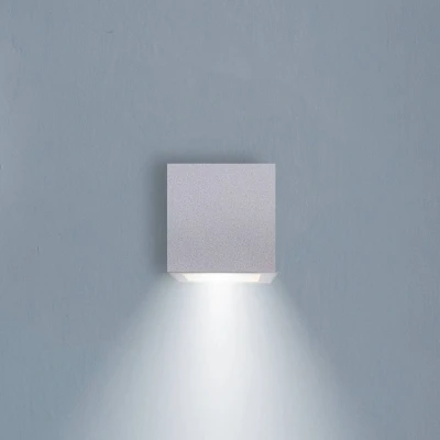 Afbeelding van Newgarden LED wandlamp Box 8, wit, 7,5x7,5cm