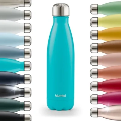 Afbeelding van Blumtal Thermosfles Met dubbele wand Thermosbeker Koffie, Thee en Koele dranken Travel Mug Petrol 1000 ML