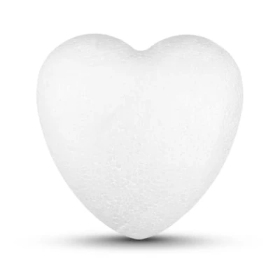 Afbeelding van Netuno 5 x piepschuim hart 7,5 cm wit om te knutselen, beschilderen, bruiloft decoratie vormen vorm schuim polystyreen Kerstmis hartvorm