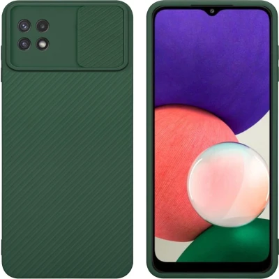Afbeelding van Cadorabo Hoesje geschikt voor Samsung Galaxy A22 5G in Bonbon Groen Beschermhoes TPU silicone Case Cover