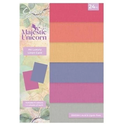 Afbeelding van CC Majestic Unicorn Luxury Linen Cardstock A4