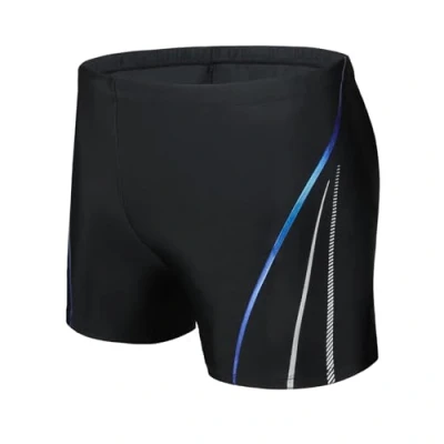 Afbeelding van AMZSPORT Zwembroek Heren, Sneldrogende Strandplank Badmode, Zwart glinstering, L